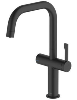 Clearwater Mariner Hot And Cold Water Black Kitchen Mixer Tap - Image