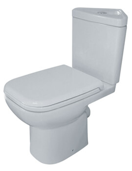 Violet Corner Close Coupled White WC Pan With Cistern And Seat