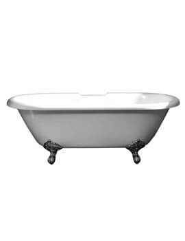 Essential Traditional 1700 x 800mm White Freestanding Double Ended Bath - Image