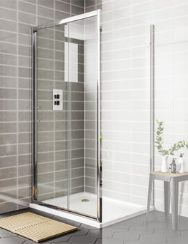 Essential Spring Sliding Shower Door 1900mm High - Image