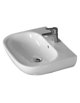 Lily 550mm White Basin With 1 Tap Hole