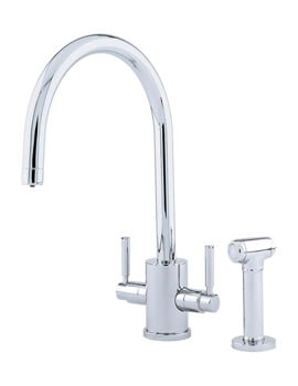Perrin And Rowe Orbiq Kitchen Sink Mixer Tap With C-Spout And Rinse