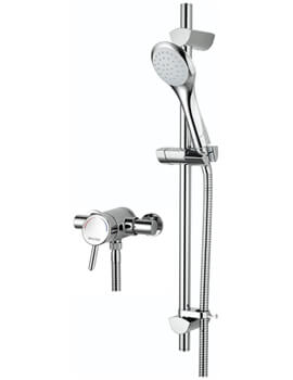 Bristan Acute Thermostatic Surface Mounted Shower Valve With Adjustable Riser Rail - Image