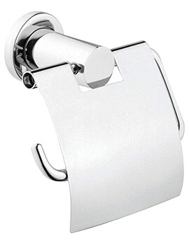 Ilia Toilet Roll Holder Chrome With Cover