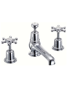 Birkenhead Chrome 3 TH Basin Mixer Tap With Pop-Up Waste