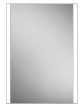 HiB Paragon 50 LED Illuminated Single Door Aluminium Mirror Cabinet 564 x 700mm