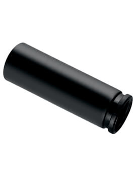 Geberit HDPE 90mm Black Straight Connector With Ring Seal Socket - Image