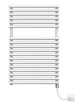 Bisque Straight Fronted Electric Towel Radiator