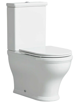 Lansdown Enclosed Close Coupled White WC Pan With Cistern And Seat