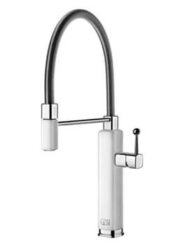 Gessi Happy 482mm High Kitchen Mixer Tap With Pull Out Jet Spray - Image