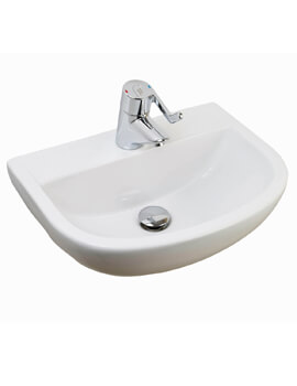 Compact 50cm Special Needs Basin With No Tap Hole - No Overflow