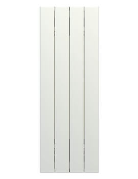 Bisque 800mm High White Vertical Decorative Single Panel Flat Radiator - Image