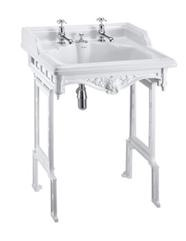 Burlington Classic Basin With Invisible Overflow Waste And Aluminium Stand - Image