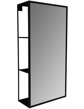 Dockside Mirror With Black Open Shelving