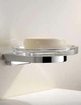 Collection Moll Chrome Holder With Crystal Soap Dish
