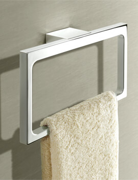 Edition 11 Wall-Mounted Chrome Towel Ring