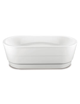 Vaio Duo Oval 1800 x 800mm Freestanding Bath White With Moulded Panel