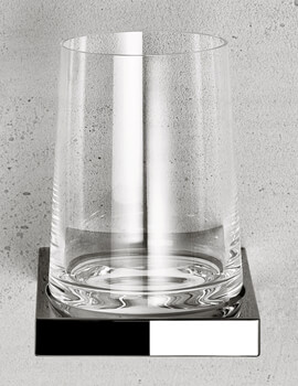 Edition 11 Chrome Tumbler Holder With Crystal Glass