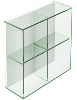 Origins Living Pier Glass 450mm x 450mm 4 Box Square Shelf - Image
