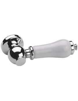 Imperial White Ceramic Cistern Lever Handle - Image