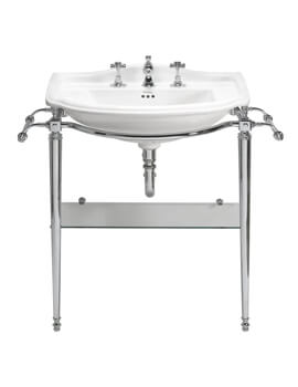 Imperial Drift Large Basin Stand With Glass Shelf 840mm Wide - Image