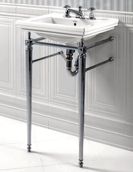 Imperial Astoria Deco Small Basin Stand With Towel Rail - Image