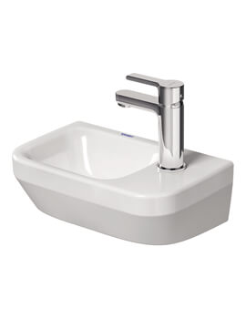 Duravit No.1 360 x 220mm 1 Tap Hole Wall Mounted White Basin - Image