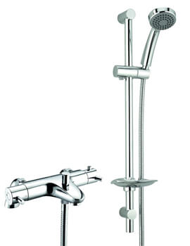 Thermostatic Chrome Bath Shower Mixer Tap With Kit