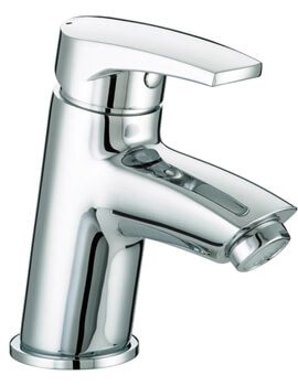 Deck Mounted Chrome Basin Mixer Tap With Clicker Waste