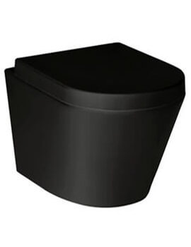IMEX Arco Rimless Projection Black Wall Hung WC Pan - Image