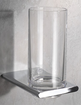 Edition 400 Crystal Glass Tumbler And Chrome Holder
