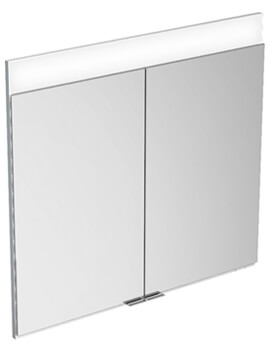 Keuco Edition 400 2-Door Recessed Mirror Cabinet With Neutral White LED Lighting - Image