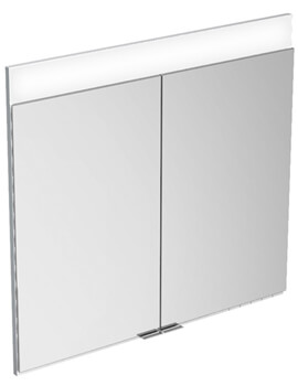 Edition 400 2-Door Mirror Cabinet With LED Lighting - For Recessed Installation
