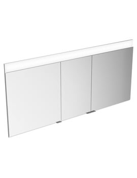 Edition 400 3-Door Mirror Cabinet 1409 x 650mm With LED Lighting - For Recessed Installation