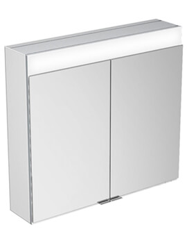 Edition 400 Wall Mounted 2-Door Mirror Cabinet With 1 Light Color Neutral White