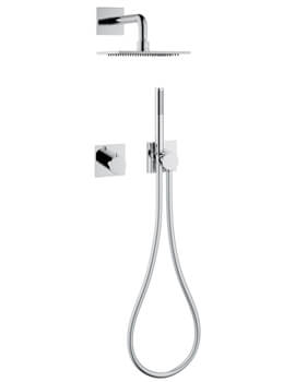 Keuco IXMO Square Thermostatic Shower Mixer Set With Head And Handset - Image
