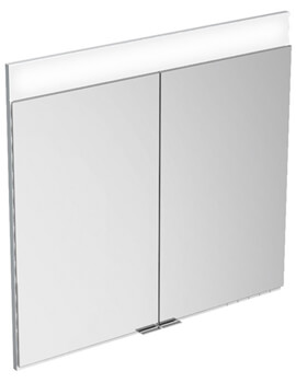 Edition 400 Recessed 2-Door Mirror Cabinet With LED Light And Mirror Heating