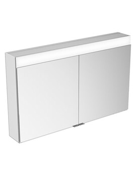 Edition 400 Wall-Mounted 2-Door Mirror Cabinet With LED Light And Mirror Heating