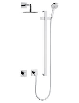 Keuco IXMO Square Thermostatic Shower Set 10 With With Head And Slide Rail Kit - Image