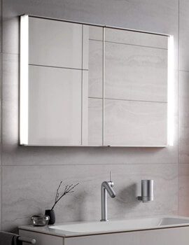 Keuco Royal Match Double-Door Recessed Mirror Cabinet With LED Light 650 x 700mm