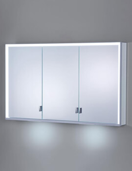 Royal Lumos 1200 x 735mm 3-Door Mirror Cabinet With LED Light