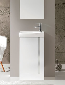 Royo Elegance 450mm Floorstanding Cloakroom Unit With Basin And Mirror