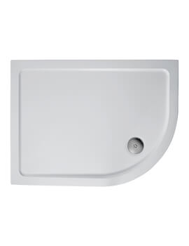Simplicity Offset Quadrant Shower Tray White
