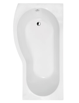 Nuie Curved P-Shaped Shower Bath - Image