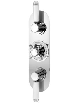 Nuie Selby Traditional Triple Concealed Shower Valve Chrome - Image