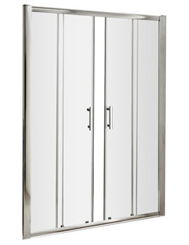 Nuie Pacific 1850mm High Double Sliding Shower Door - Image