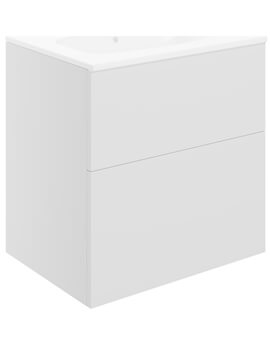 Statement 610mm Wide 2 Drawer Wall Hung Vanity Unit And Basin