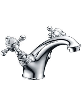 Joseph Miles Roma Deck Mounted Chrome Basin Mixer Tap With Waste - Image