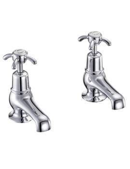 3 Inch Chrome Basin Taps With Anglesey Head - AN1