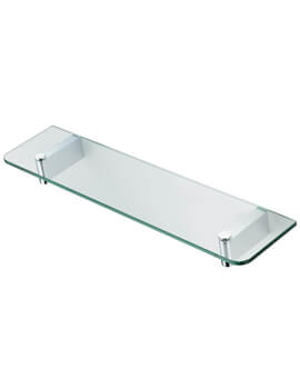 Ideal Standard Concept 500mm Glass Shelf With Chrome Brackets - Image